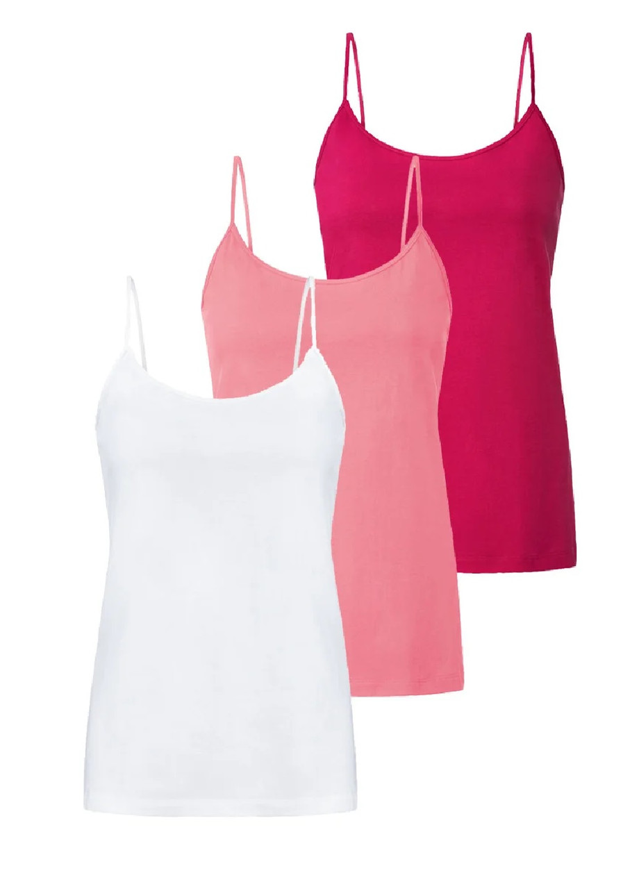 Комплект жіночих майок на тонких бретелях, 3 шт М