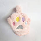 Хутряні дитячі навушники Лапки рожеві, об'єм голови 52-56 см, фото 2