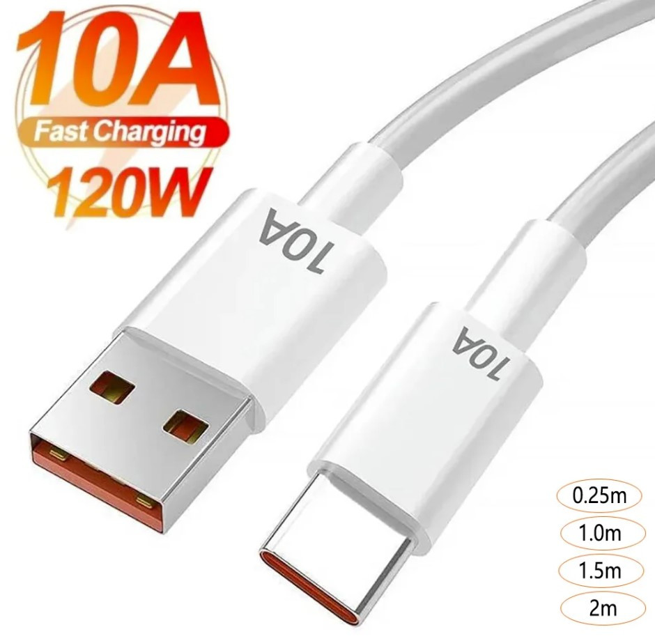 USB-Type C 2 м струм заряджання до 10 А