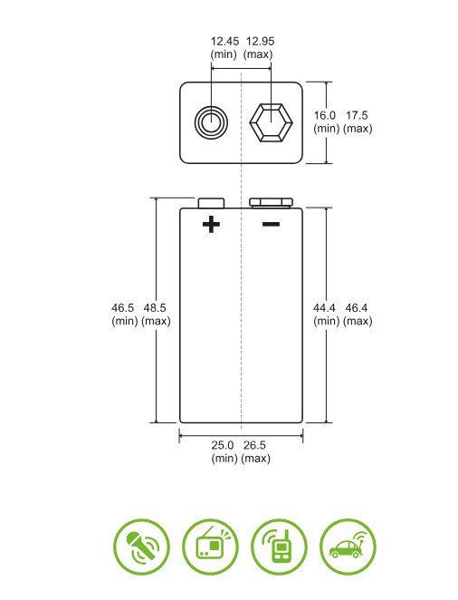 батарейка Videx 6LR61/9V (Крона)