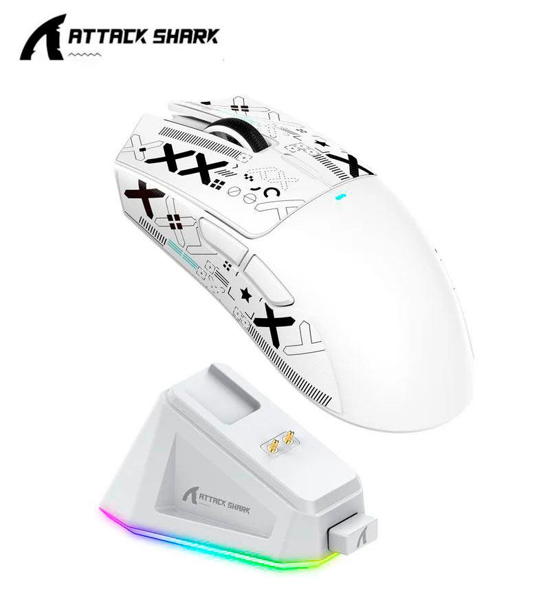 Бездротова мишка ATTACK SHARK X11 White | PAW3311 | 65 годин на одному заряді, фото 1