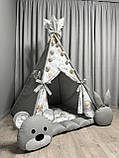 Вігвам для дітей Ведмежа на місяці 1 БОНБОН з Корзиною Повний комплект, вігвам для хлопчика, дитяча палатка, вігвам для дівчинки, фото 5