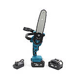 Акумуляторна міні ланцюгова пила Makita DUC200Z 36V 5Аh, АКБ веткоріз Макіта для обрізки дерев, фото 8