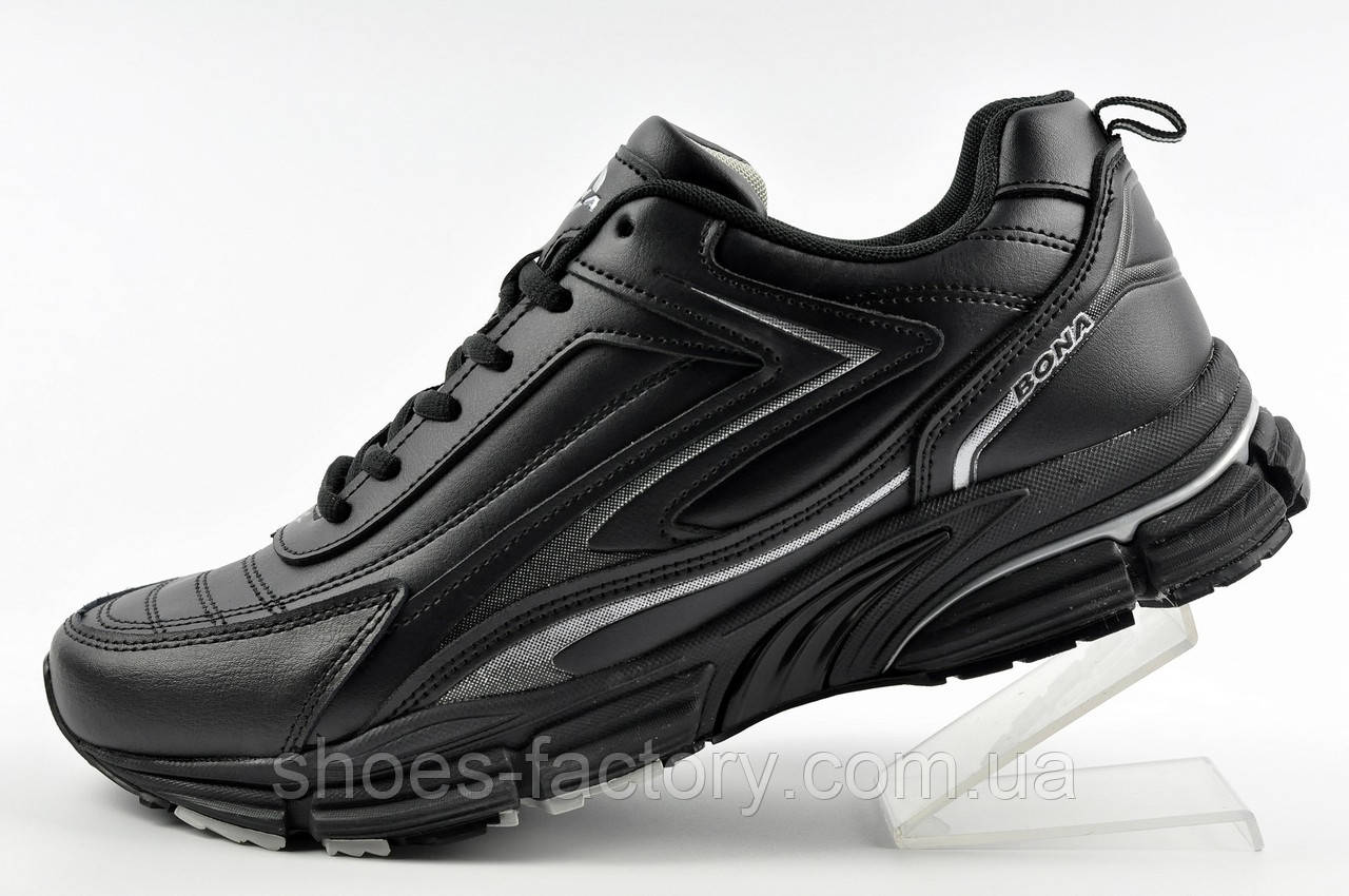 Кросівки шкіряні Bona чорні Бона унісекс