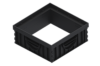 Надставка пластикова на дощоприймач Base 300х300 чорна