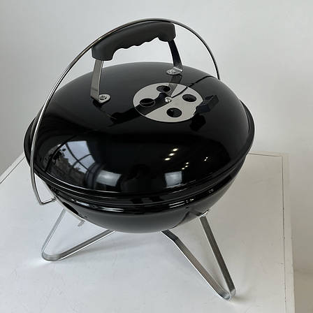 Вугільний міні гриль-барбекю зі зручною ручкою CAMP GRILL BLACK, фото 1