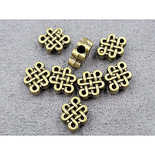 Намистини металеві 9*11,5мм (17 шт), колір бронза