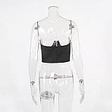 Сексуальний короткий корсет-пояс - чорний S (1005001907234261), фото 6