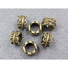 Намистини металеві 5,6*9мм (27 шт), колір бронза