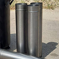 Димохідна труба 100мм з чорної сталі. Димохід для буржуйки, печі.