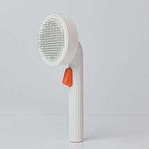 Щітка пуходерка для грумінгу тварин PETKIT Pet Grooming Brush 2 слікер для котів і собак самоочисна, фото 3