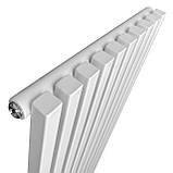 Вертикальний дизайнерський радіатор опалення ARTTIDESIGN Ancona 10/1800/460/50 білий матовий, фото 5