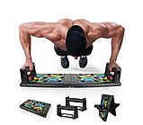 Дошка для віджимань Foldable Push Up Board 14 в 1 упор для віджимань, ручки резина, фото 3