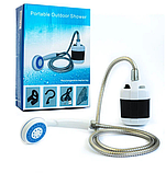 Душ портативний, металевий шланг, Portable Outdoor Shower з акумулятором та USB зарядкою, фото 7