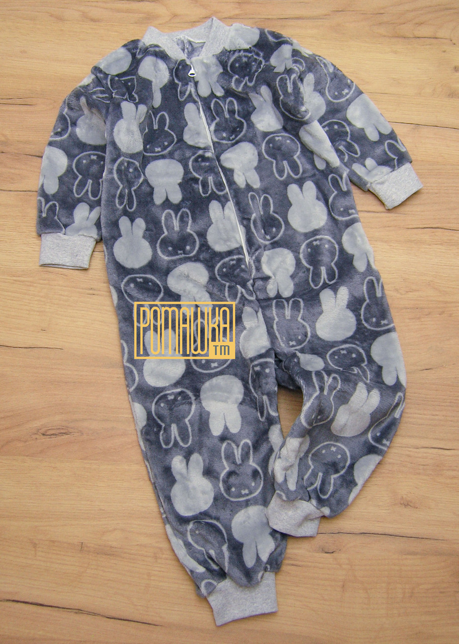 98 (28) 1,5-2 роки махровий теплий дитячий спальний чоловічок суцільна піжама сліп комбінезон для сну 8148 СР, фото 1