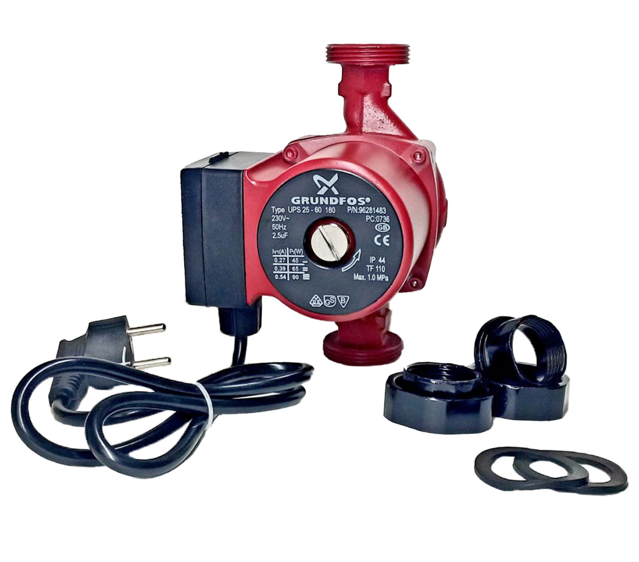 Насос циркуляційний для опалення GFS UPS 25/6/180 + гайки!, фото 1