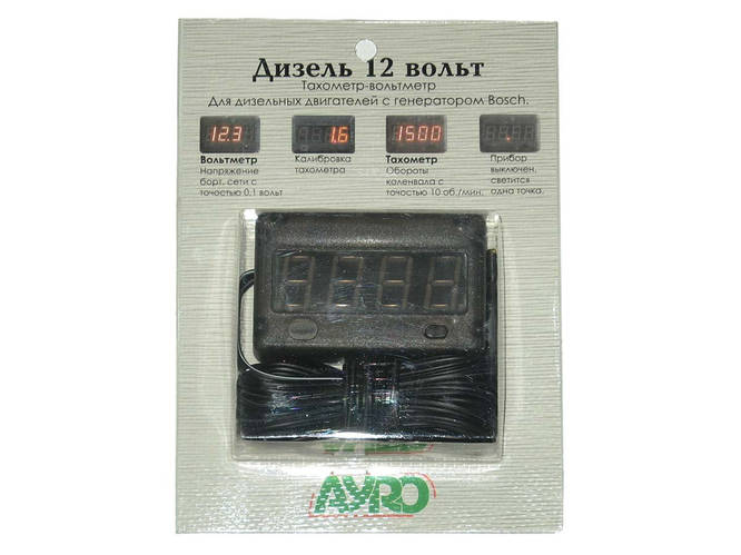 Тахометр-вольтметр для дизельных 12 вольт a (ID#2338352429), цена: 398. ...