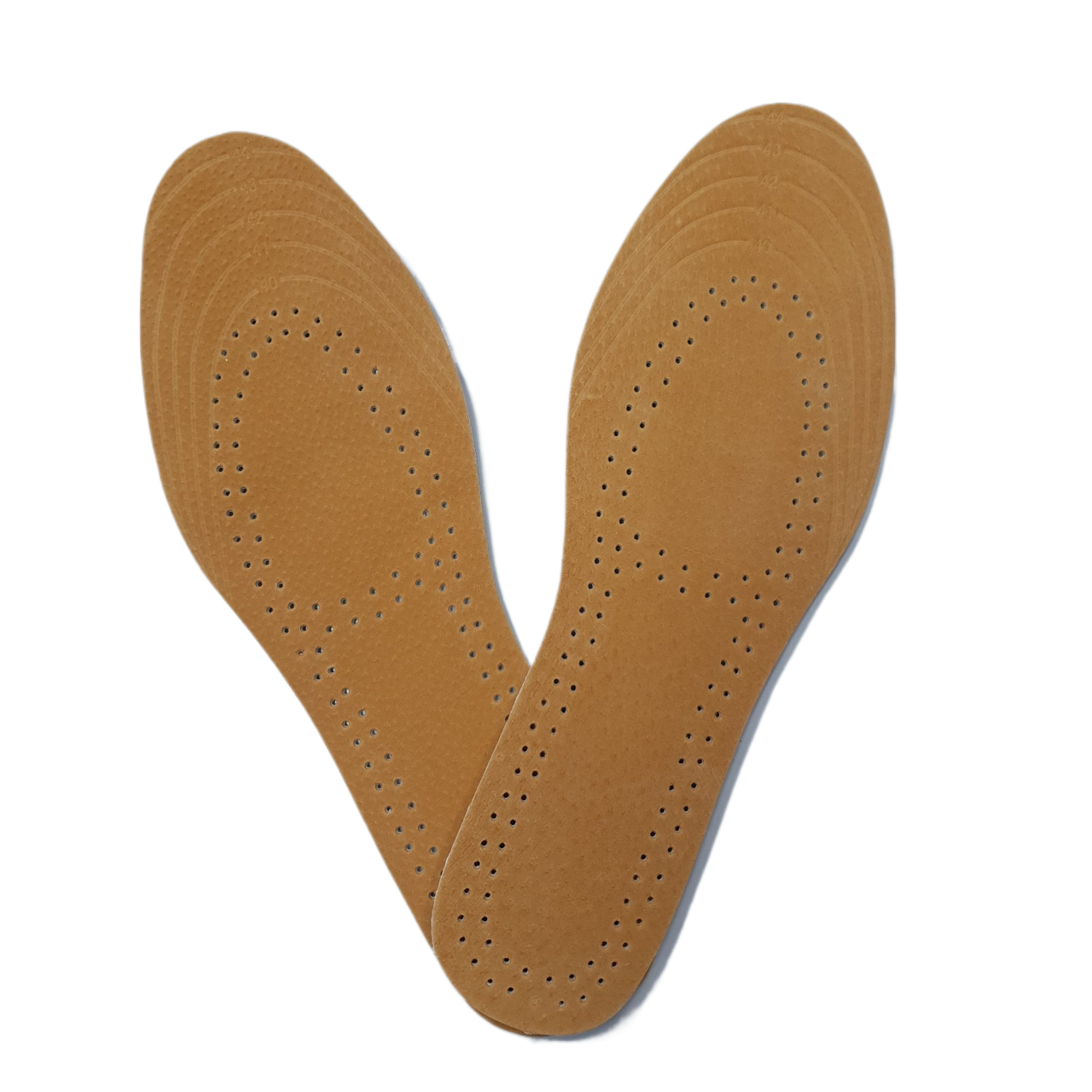 Устілки обрізні шкіряні у взуття 40-44 розмір коричневі. Устілки у туфлі. Устілки для класичного взуття, фото 1