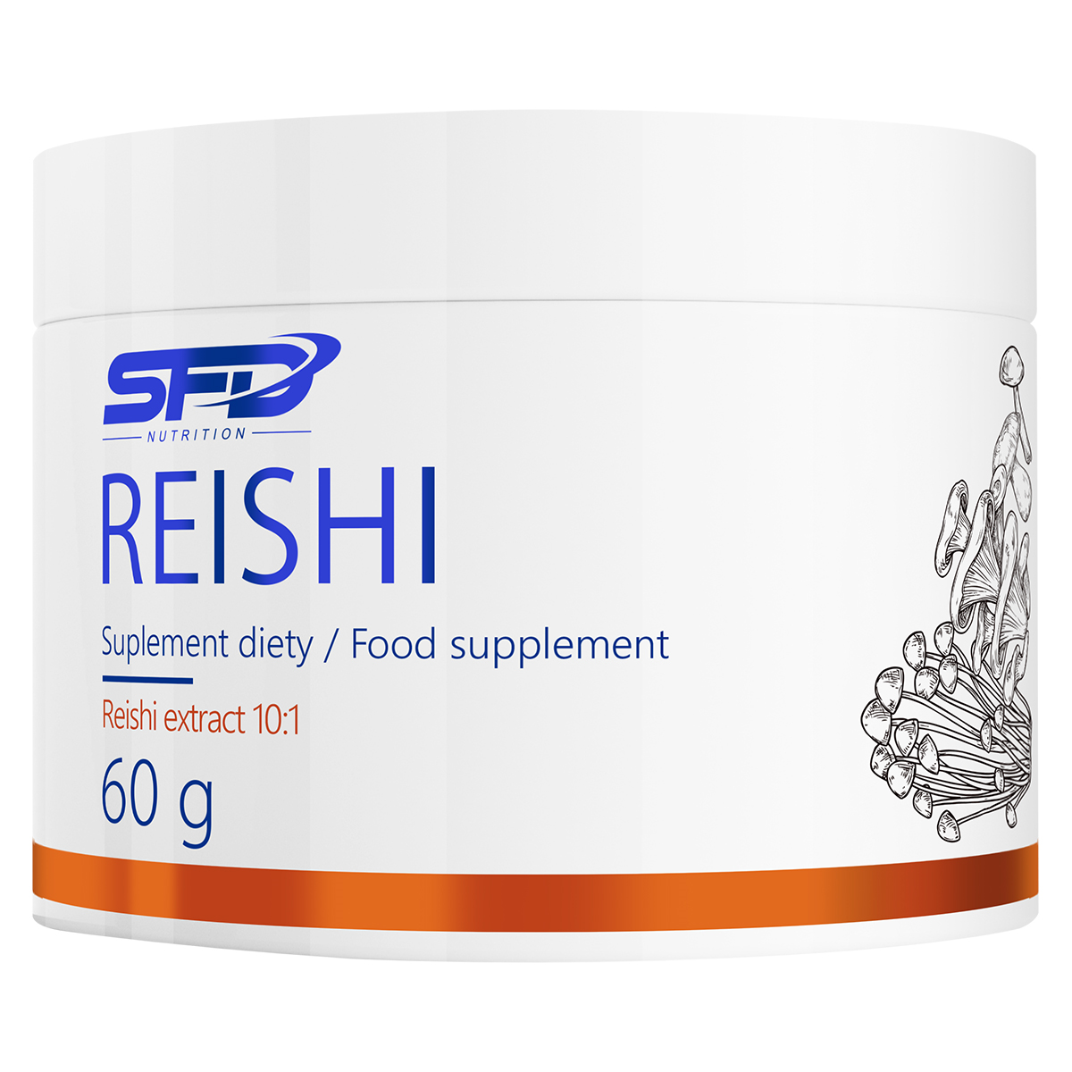 Гриби Рейші у порошку SFD Nutrition Reishi 1000 мг 60 г