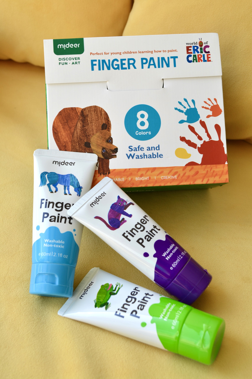 Пальчикові фарби MiDeer 8 кольорів, фото 1