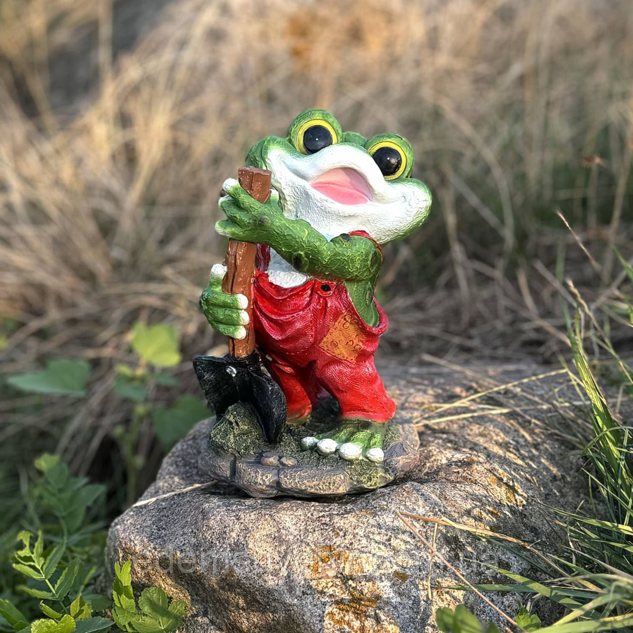 Садова фігура Жаба з лопатою, фото 1