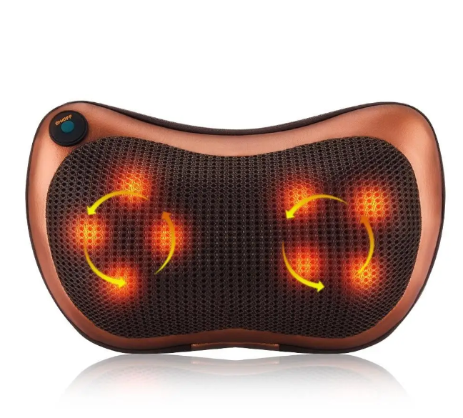 Масажна подушка для дому та машини масажер Massage pillow 8 Роликів