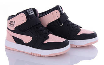 STTOPA Размер  35-21,5 см. Хайтопи демісезонні для дівчинки рожеві чорні