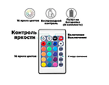 Світлодіодна стрічка LED багатобарвна 3528 RGB комплект 5м з пультом, фото 3