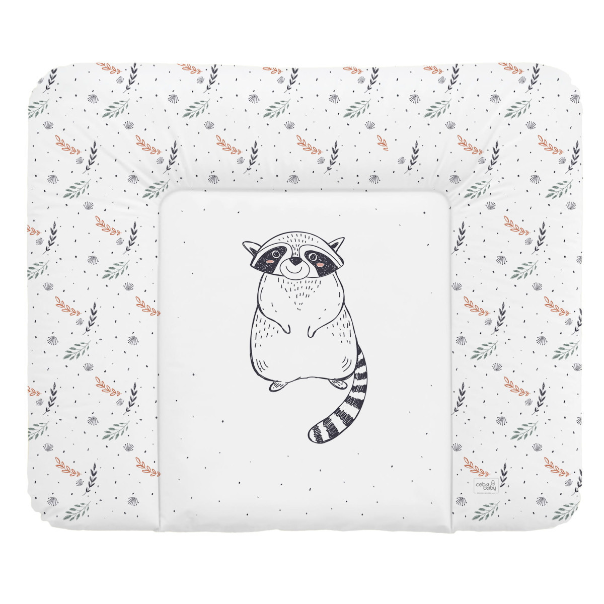 Пеленальный матрас Ceba Baby 85*72 см мягкий на комод, Retro Autumn Racoon