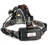 Налобний акумуляторний ліхтар BL-RJ-3000, ліхтарик на голову, фото 5