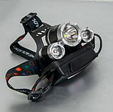 Налобний акумуляторний ліхтар BL-RJ-3000, ліхтарик на голову, фото 6