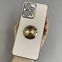 Чехол для Xiaomi Redmi Note 12 4G глянцевый чехол с кольцом держателем на сяоми редми нот 12 4г пудровый l7h