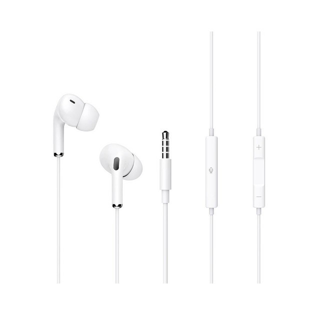 Навушники дротові з мікрофоном Celebrat G15 білі, фото 1