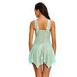 Спокусливий пеньюар із застібкою спереду преміум - м'ятний S (603243787808), фото 5