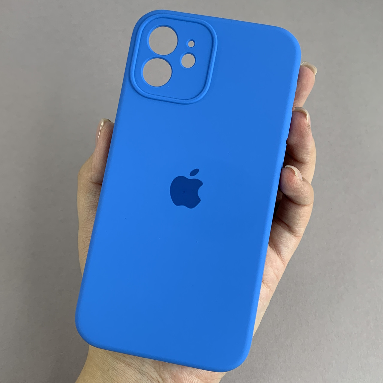 Чохол для Apple iPhone 12 матовий кейс із закритою камерою чохол на айфон 12 синій o5h