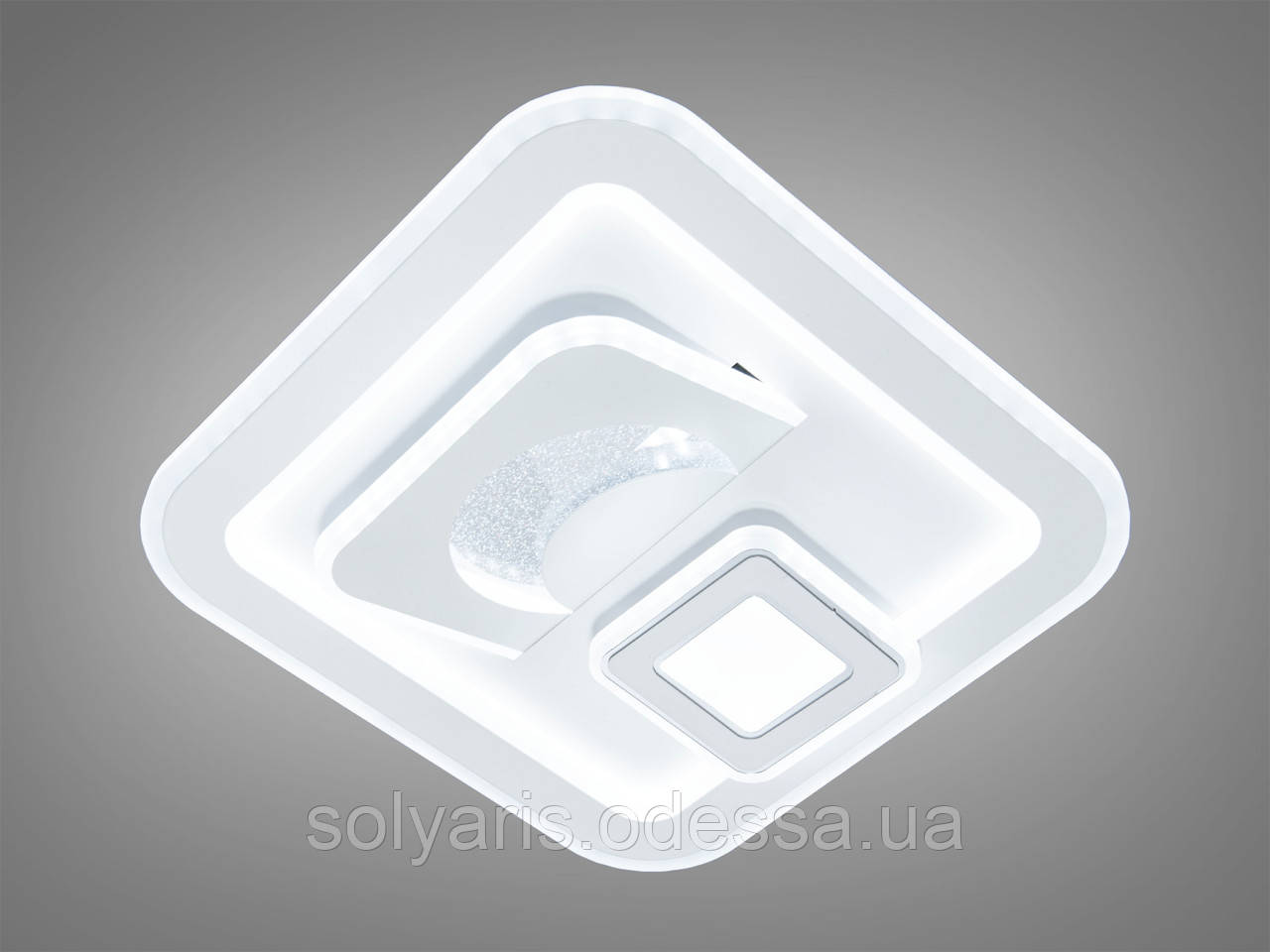 Мультифункціональний, ультрасучасний, квадратний, акриловий світлодіодний світильник потужністю 80 Вт. 221217, фото 1
