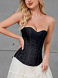 Стильний та сексуальний мереживний корсет - чорний L (1005005230413496), фото 2