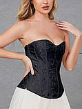 Стильний та сексуальний мереживний корсет - чорний L (1005005230413496), фото 3