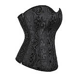 Стильний та сексуальний мереживний корсет - чорний L (1005005230413496), фото 9