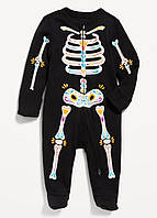 Чоловічок дитячий - чорний з кольоровим скелетом Хелловін Old Navy 68см 6-9 Місяців (754019)