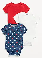 Набір дитячих боді 3шт - червоний/білий/синій Old Navy 74см 6-12 Місяців (649009)