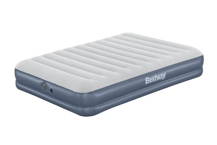 Подвійне надувне ліжко Bestway 6716T з мобільним електричним насосом, що працює від акумулятора USB, 203 x 152 x 36 см