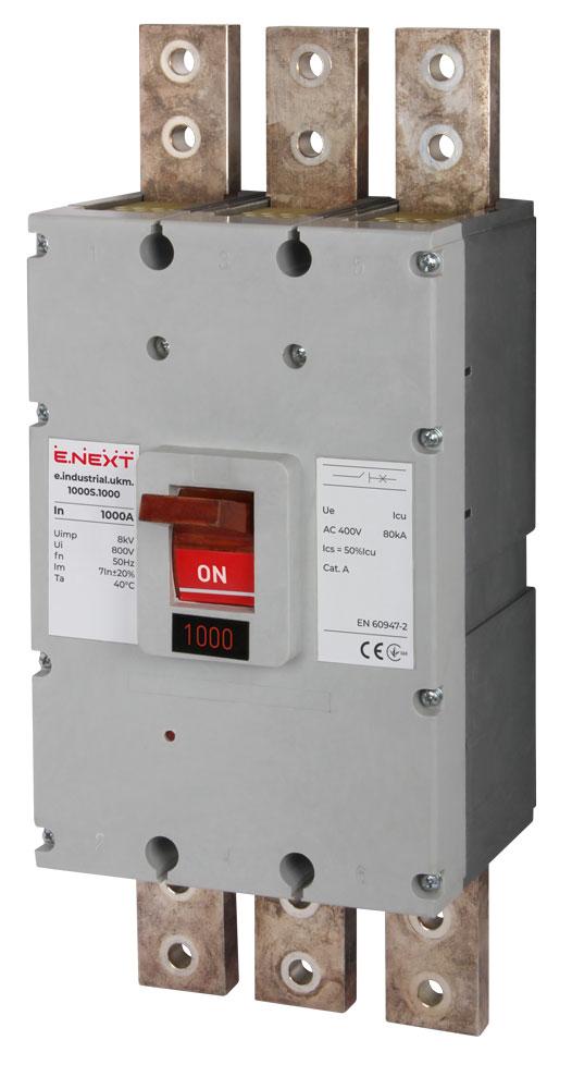 I0010023 Силовий автоматичний вимикач e.industrial.ukm.1000S.1000, 3р, 1000А
