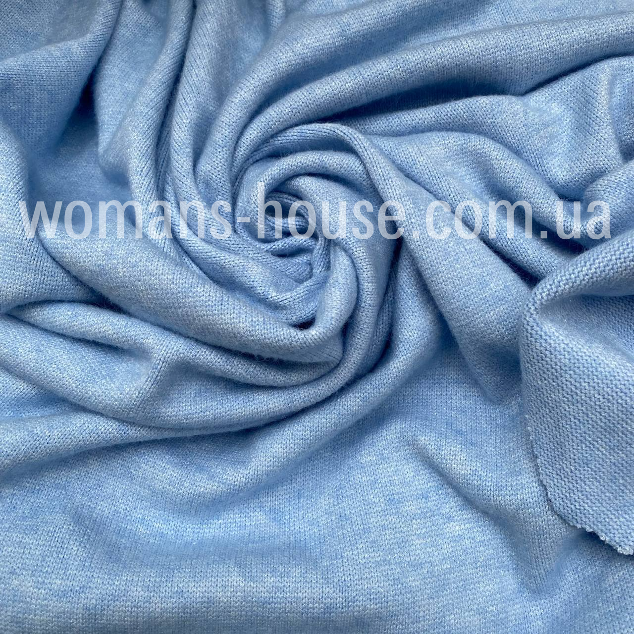 Ангора трикотаж Нео 450 grm 160 см щільна Блакитний, фото 1