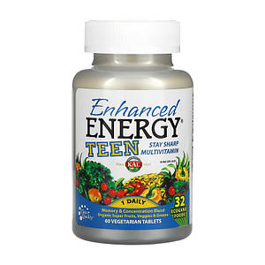 KAL Enchanced Energy Teen Multivitamin 60 veg tab