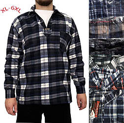 Сорочка чоловіча картата з кишенею, Китай. Розміри напівбатал XL-6XL