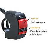 Кнопка включення ДХО або габаритами авто мото двох позиційна, фото 2