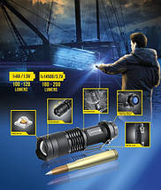 Ручний ліхтарик everActive FL-180 "Bullet", 1xAA/14500, 200Lm, CREE XP-E2, фото 4