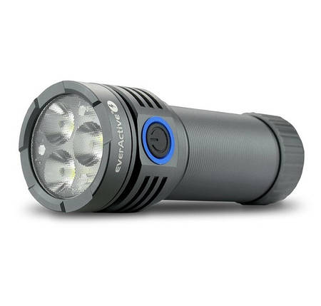 Ручний ліхтарик everActive FL-3300R "Luminator", 3xOsram P9 LED, 26650/4000mAh, 3300Lm, 30W, USB-C, IPX4, фото 1