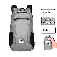 Водонепроникний складаний рюкзак 20 л. сірий